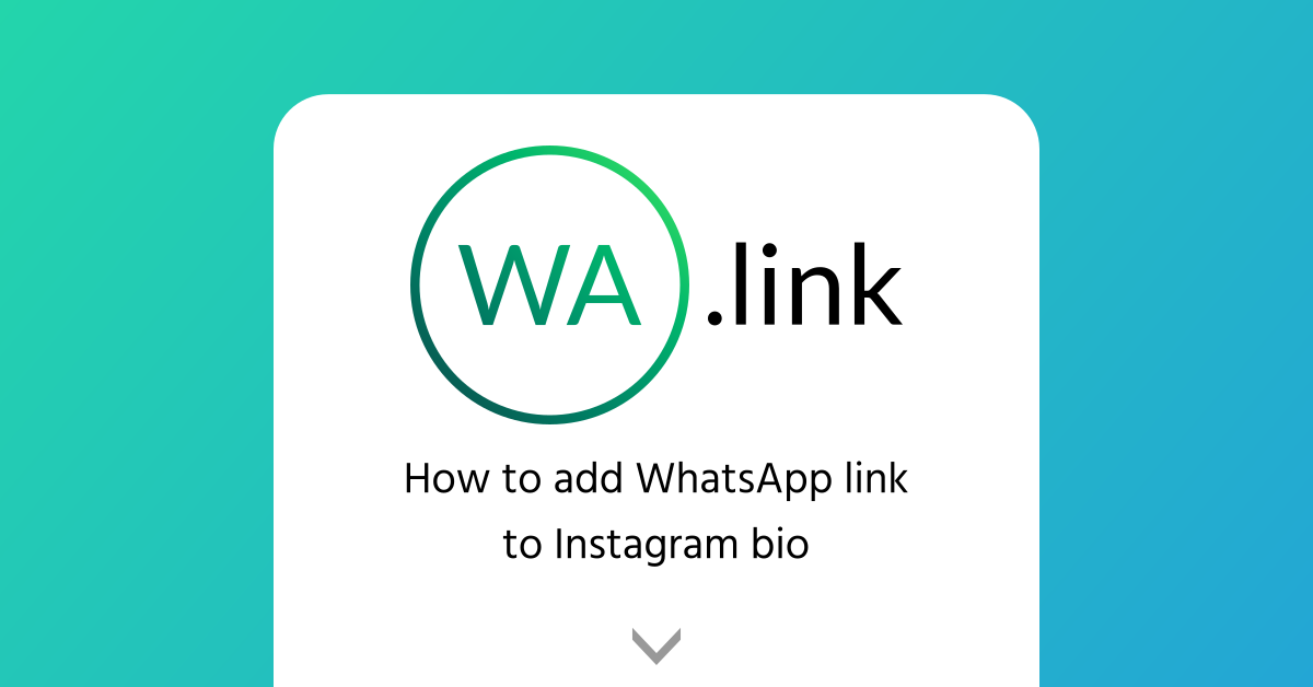 How to add WhatsApp link to Instagram bio