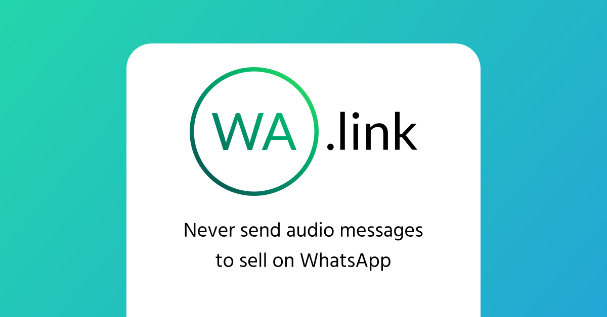 Never send audio messages to sell on WhatsApp