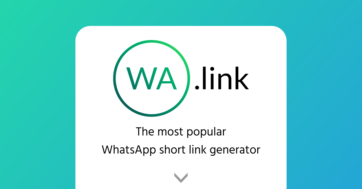 Walink WhatsApp links generator